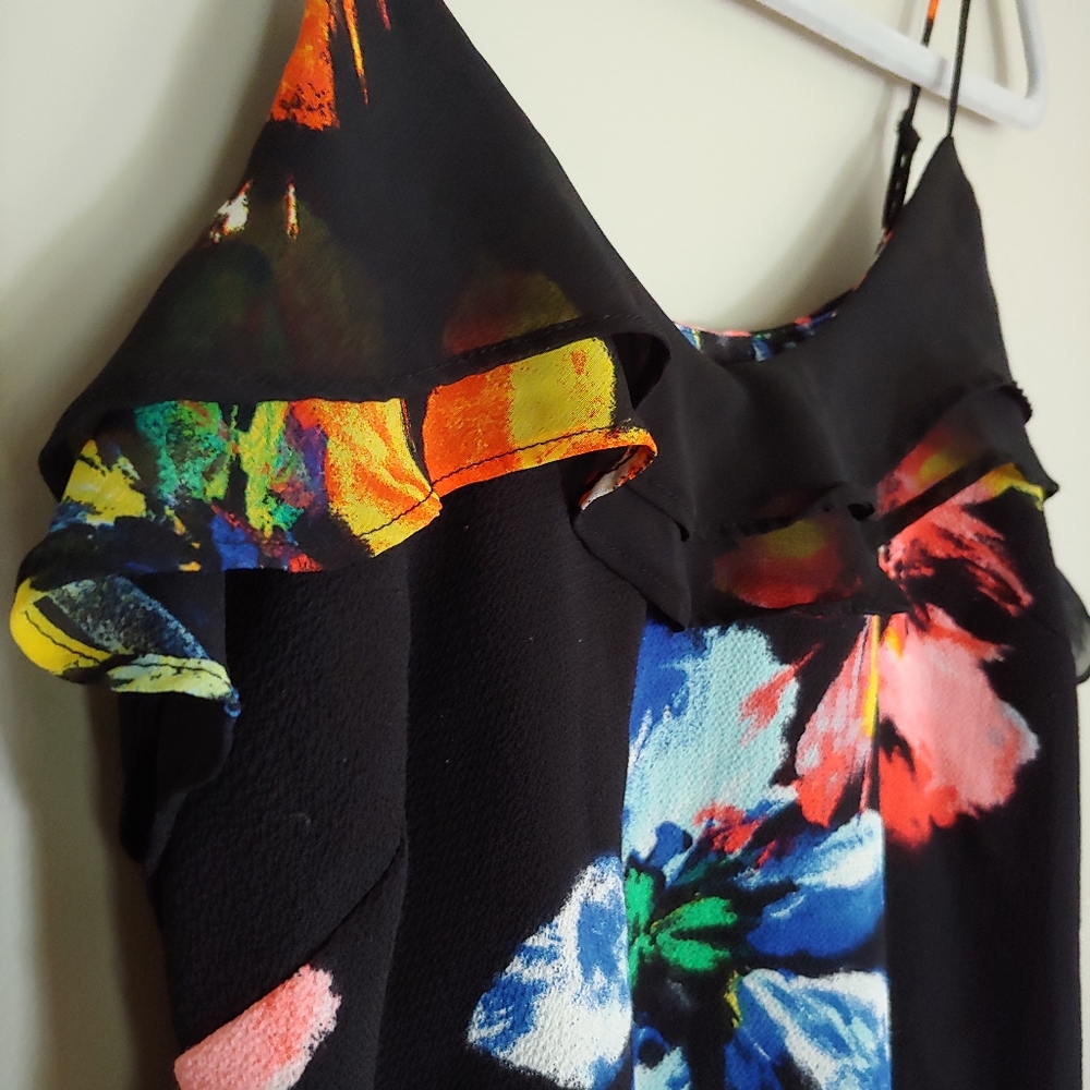Mossimo Floral Ruffle Shirt Size XS - Picture 3 of 8